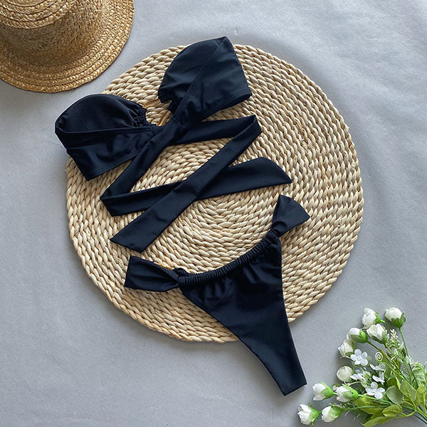 Ellen Strapless High Cut Bikini Set