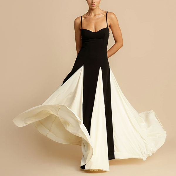 Nara Spaghetti Strap Contrast Maxi Dress