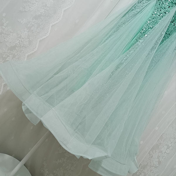 Laura Sparkling Glitter Mermaid Tulle Hem Dress