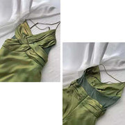 Marilyn Green Cross Back Evening Maxi Dress