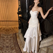 Pamela Pearl Ivory Enchanting Ruffled Tiered Maxi Dress