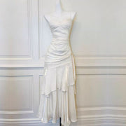 Pamela Pearl Ivory Enchanting Ruffled Tiered Maxi Dress