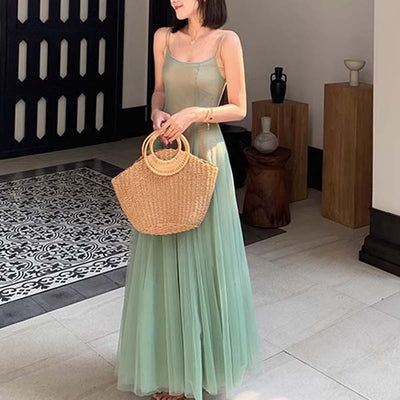 Marissa Tulle Mint Mesh Princess Dress