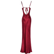 Lara Glamorous Red Satin Open Back Dress