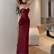 Yari Elegant Tube Shimmer Evening Dress