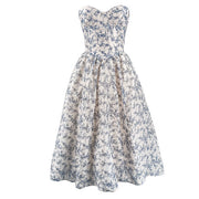 Evangeline Enchanting Strapless Floral Midi Dress