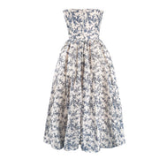 Evangeline Enchanting Strapless Floral Midi Dress